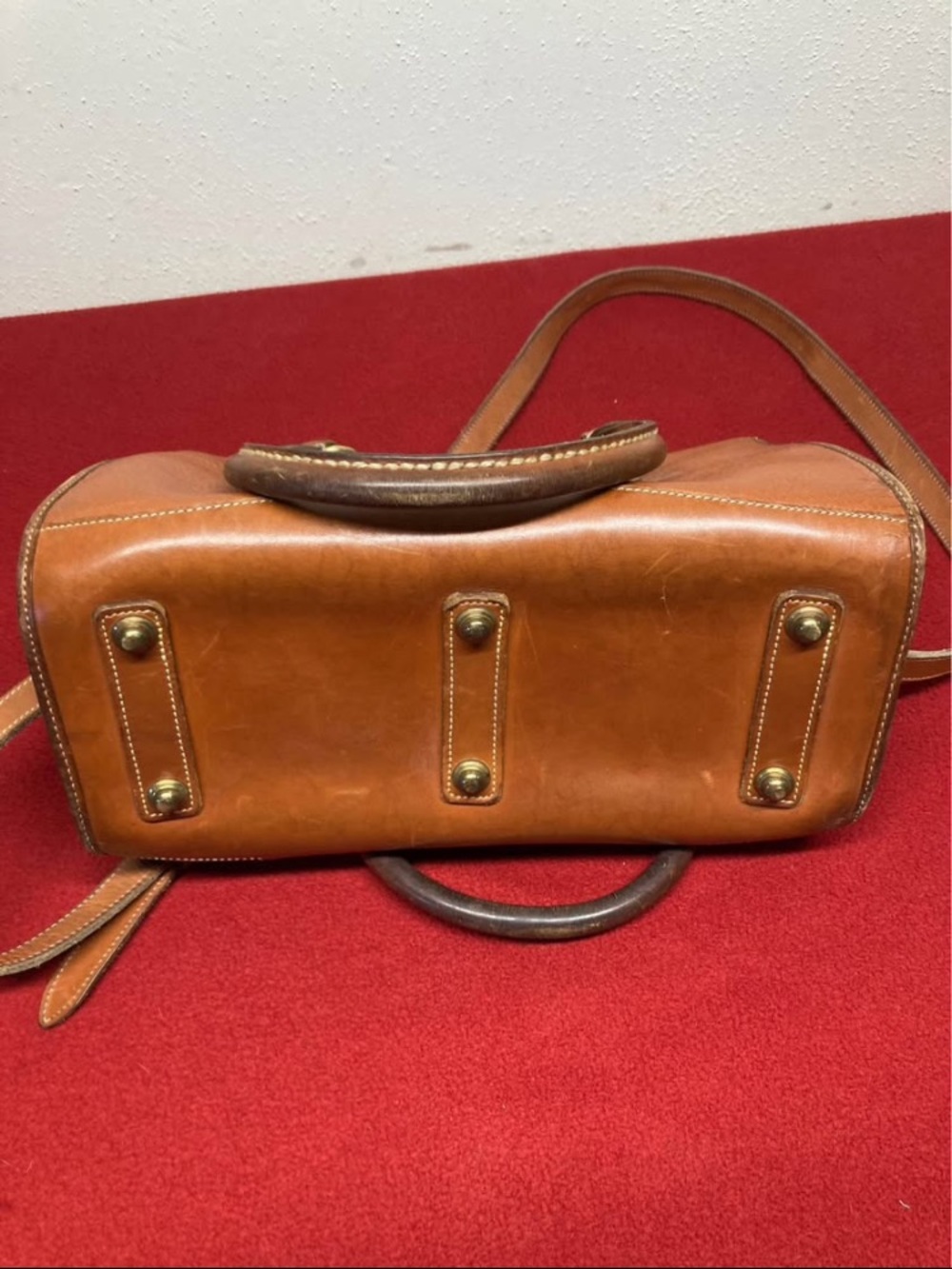 Dooney & Bourke Brown Leather Crossbody Satchel with Short Handles - Picture 10 of 10